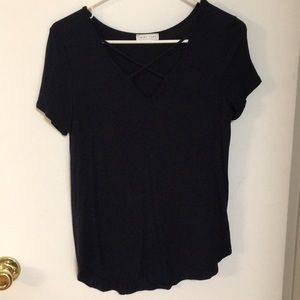 Stitch Fix Emory Park Navy Cross-Front T-Shirt